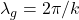 \lambda_g=2\pi/k