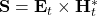 \mathbf{S}=\mathbf{E}_t\times\mathbf{H}_t^*