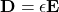 \mathbf{D}=\epsilon\mathbf{E}