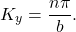 \[K_y=\frac{n\pi}{b}.\]