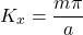 \[K_x=\frac{m\pi}{a}\]