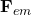 \mathbf{F}_{em}